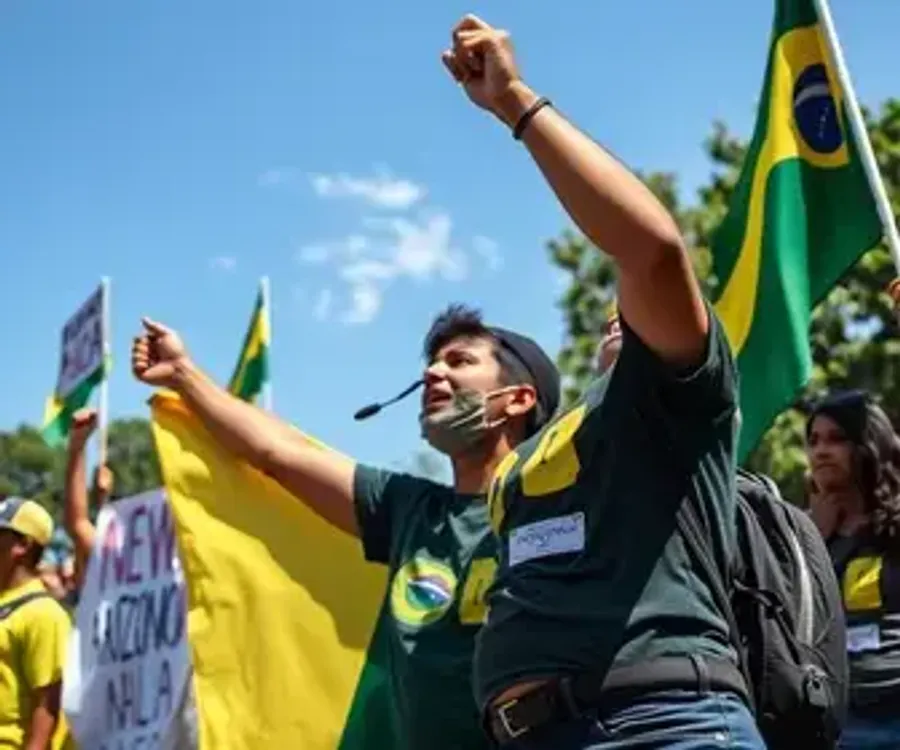 Manifestantes fazem ato de apoio à eleição de Flávio Bolsonaro em Teresina