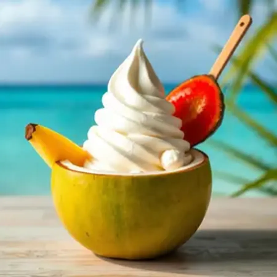 Veranico: sorvete servido na casca de coco verde com polpa do fruto vira aposta no Piauí para amenizar calor